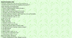 Desktop Screenshot of islamicstudies.info